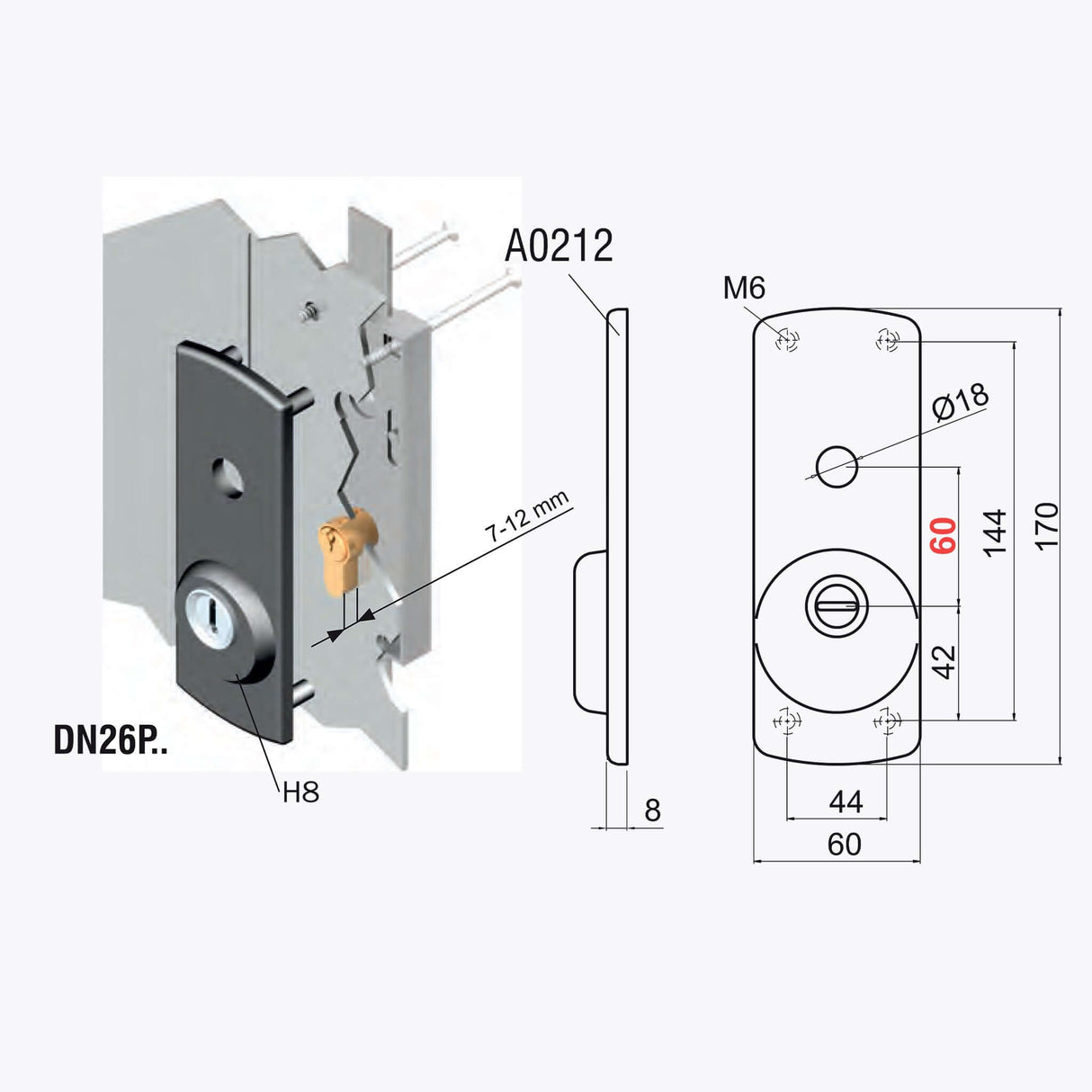 Protection de serrure de garage aérienne pour cylindre normal