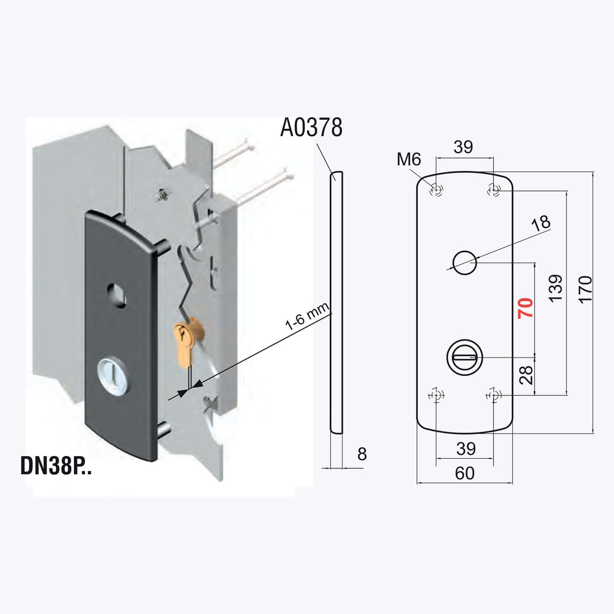 Protection de serrure de garage aérienne pour cylindre normal