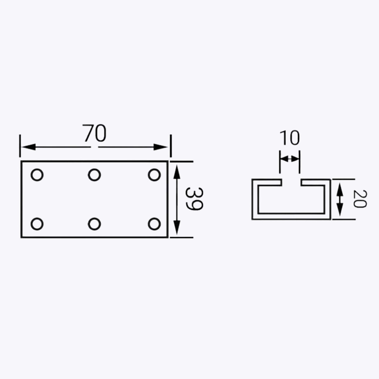 Épaisseur du crochet de barre anti-effraction
